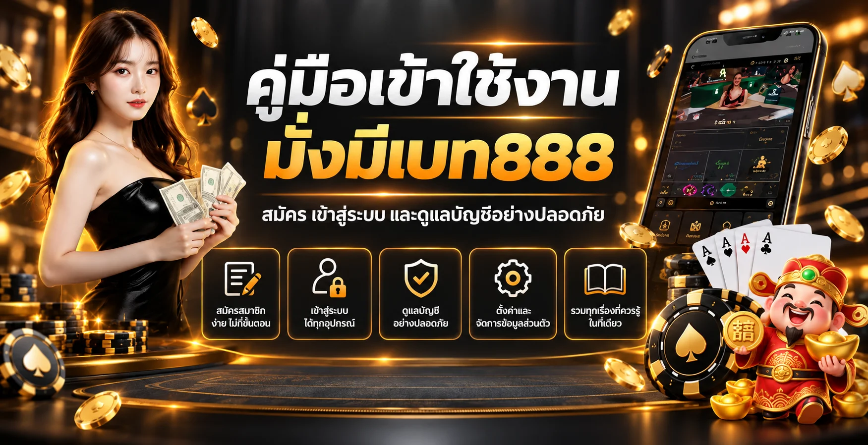 มั่งมีเบท888 | คู่มือสมัคร Login และดูแลบัญชี